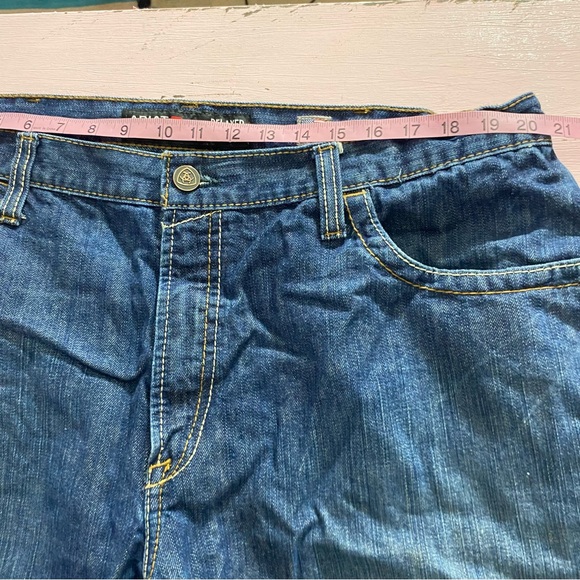 M4 Ariat FR Relaxed Boot Cut Jeans Flame Resistant 40x34 Lightly Worn Dark Wash✨ - Picture 11 of 14